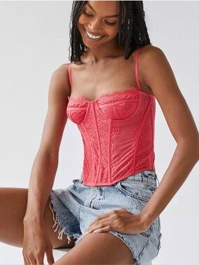 UO Out From Under Modern Love Corset Size Large